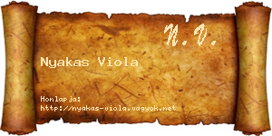 Nyakas Viola névjegykártya